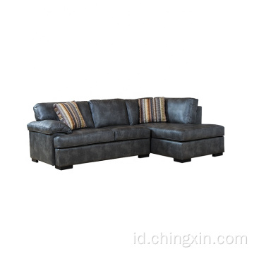 Sofa Sudut Kulit Sintetis Set Sofa Ruang Tamu Furniture